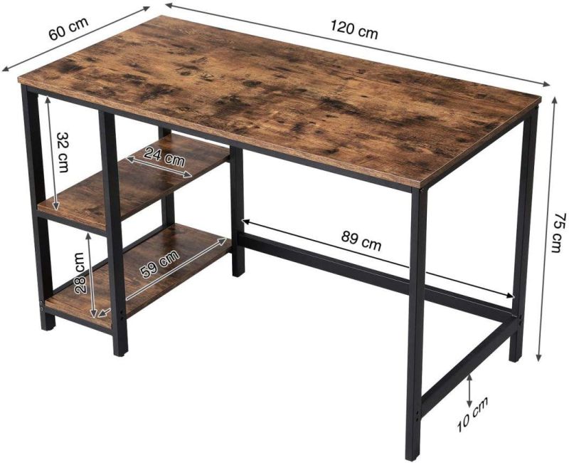 Office Desk Study Table Writing Desk Computer Table with Bookshelf for Home