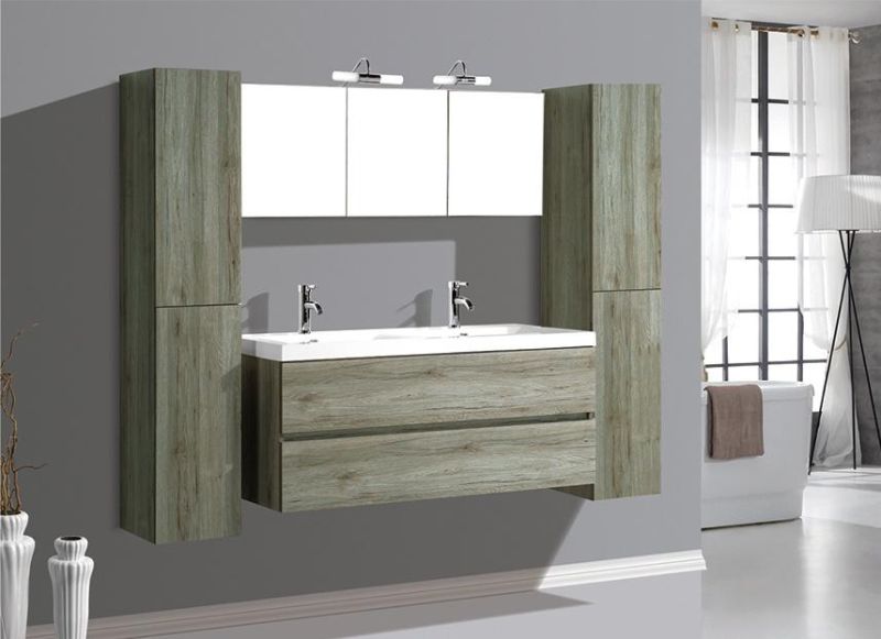 Modern Hotel Hanging Waterproof Mirror & Wash Basin, Light Luxury Bathroom Vanity