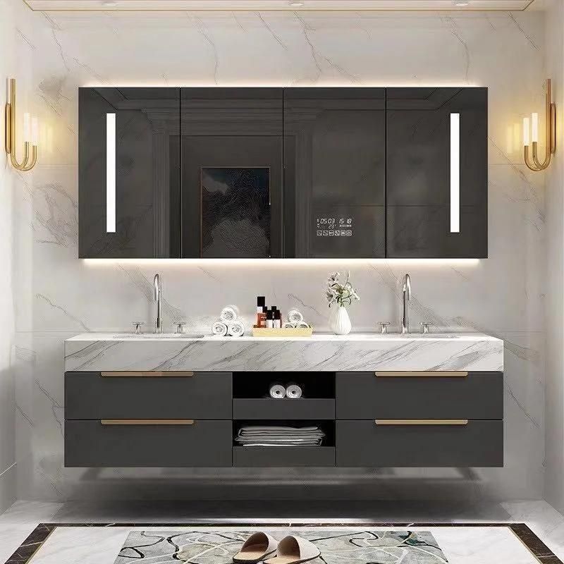 Double Basin Solid Wood Bathroom Vanity