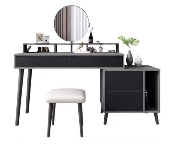 2021 New Style Dressing Table with Mirror and Stool for Bedroom Furniture