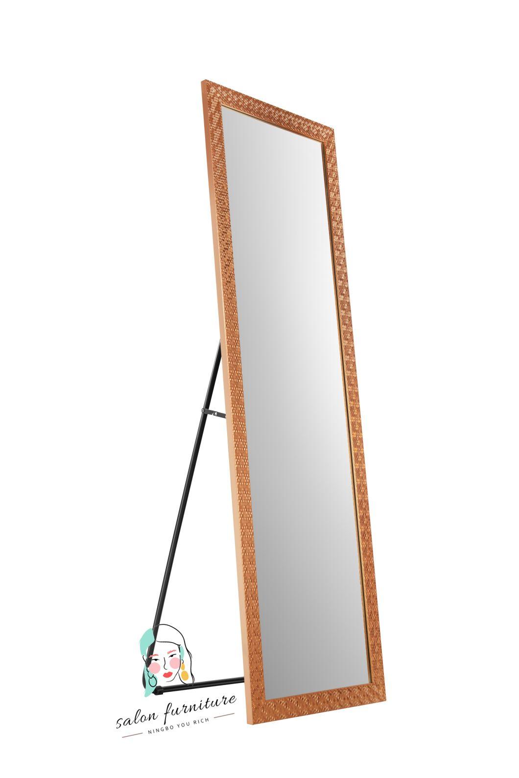 Hair Dressing Salon Mirror with Silver Frame Full Body Mirror Commercial Furniture