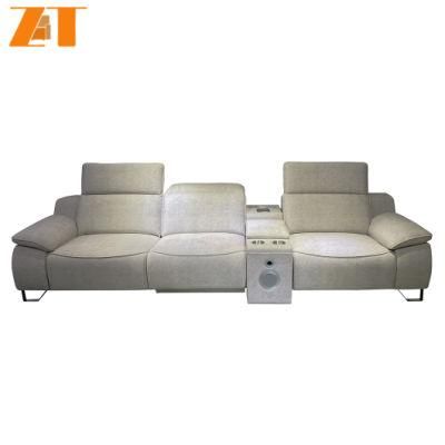 2022 Modern Multi Function Living Room Home Furniture Sectional Fabric Sofa with Massage Function Metal Sofa Leg