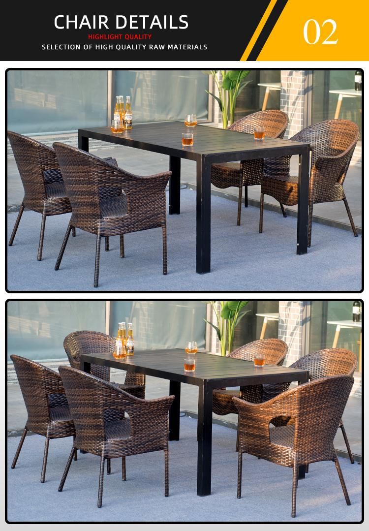 Modern Home/Hotel Courtyard Rattan Lounge Set Garden Outdoor Furniture