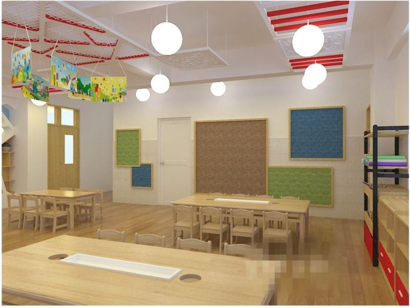 Modern Kindergarten and Preschool School Classroom Student Furniture, Kids Furniture Wooden Children Furniture, Nursery and Daycare Baby Furniture