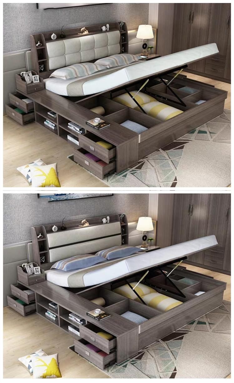 Modern and Fashion Design Export Modern Fixed Double Bed