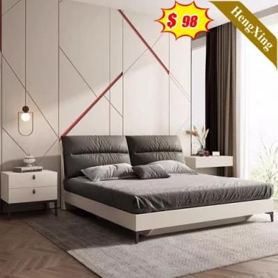 Chinese Modern Hotel Wooden Melamine Home Bedroom Furniture Set Double King Size Beds Set Wall Bed