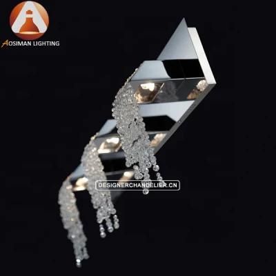 Chrome Fonte Bathroom LED Crystal Light Vanity Wall Sconce