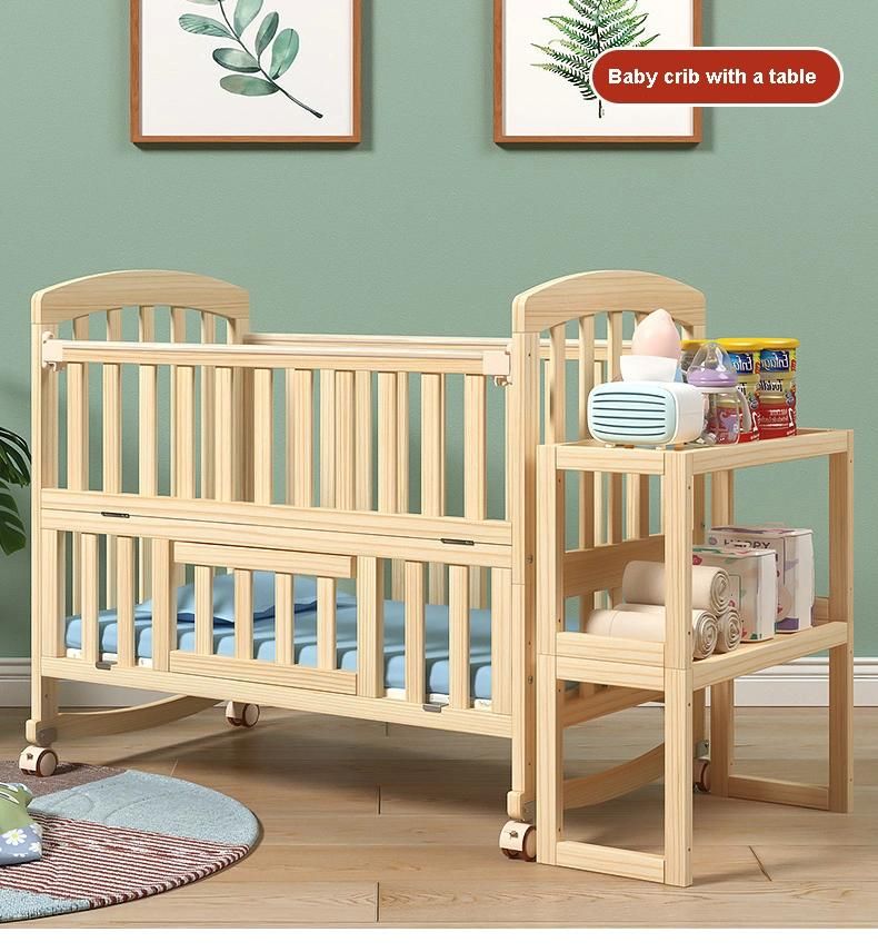 Manufacturer Custom Baby Bed Cot Nursery Furniture for Growing