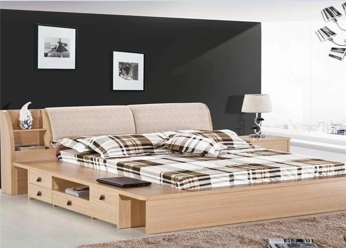 Universal New Arrivals Wooden Modern Home Bedroom Furniture Bed