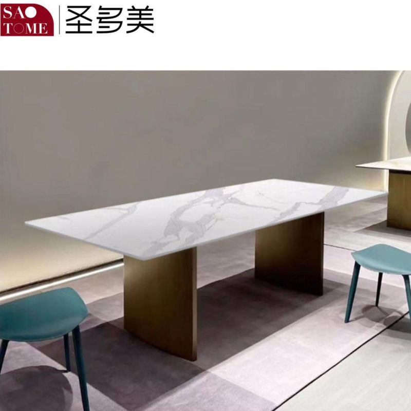 Modern Rock Plate Dining Room Furniture Dining Table