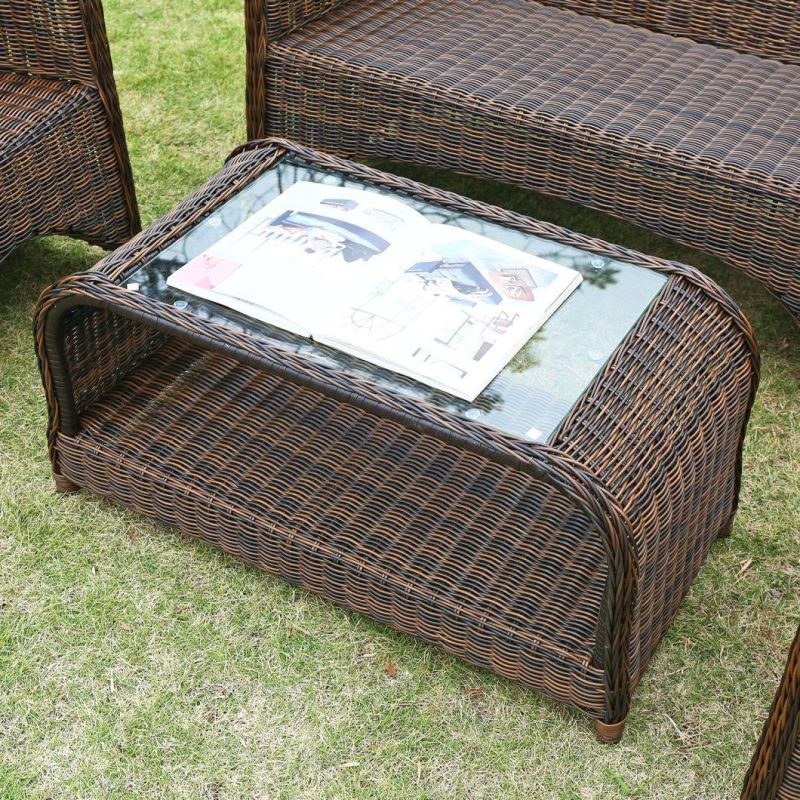 Wholesale Modern Style Outdoor Furniture Garden Dining Set Hotel Aluminum Table Round Square Rattan Furniture for Restaurant