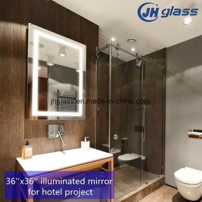 European Hot Sale Modern Type Illuminated Bathroom LED Lighted Mirror with IP44