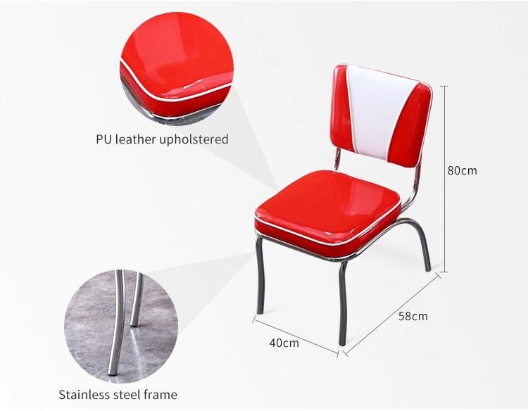 (SP-LC293) Modern American Retro Style Restaurant Diner Leather Chair