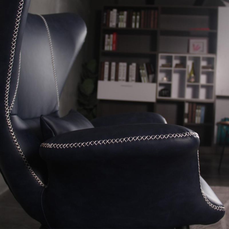 Modern Good Quality Luxury Italian Style Living Room Leather Fabric Leisure Chair For Sale