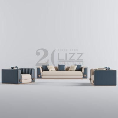 Comfortable Italian Top Grain Leather Dubai Home Hotel Furniture Modern Living Room Sofa