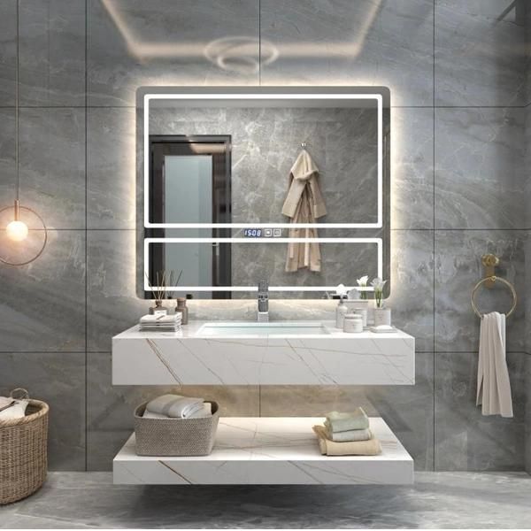 Modern Minimalist Rock Board Bathroom Cabinet Combination Custom Wash Basin Cabinet Wash Hand Wash Basin Vanity Light Luxury Bathroom Cabinet