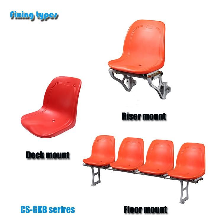 Riser Mounting Full Backrest HDPE Hollow Stadium Chair, Bucket Chair Seat for Soccer