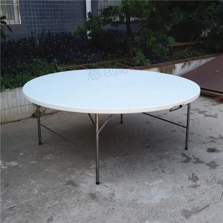 Outdoor Garden Furniture White Plastic Resin Round Folding Wedding Table Yc-T61