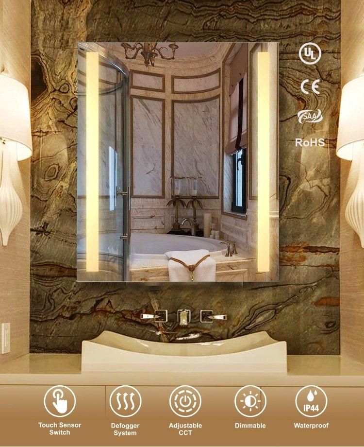 Home Bathroom Wall Mounted Vanity Mirror with Light for Bedroom Decoration