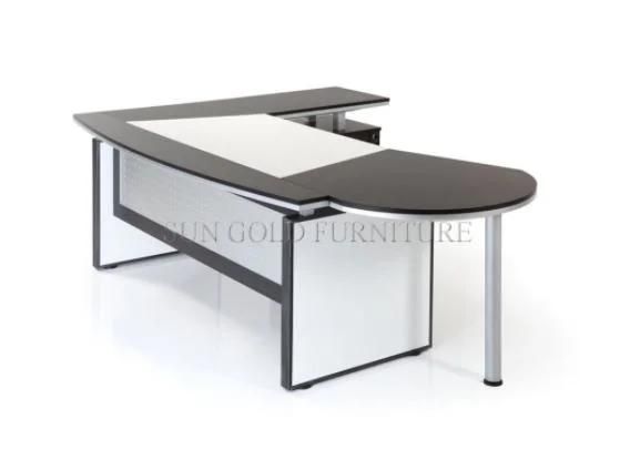 Hot Sale Steel Leg Office Executive Table White L Shape Office Desk (SZ-OD134)