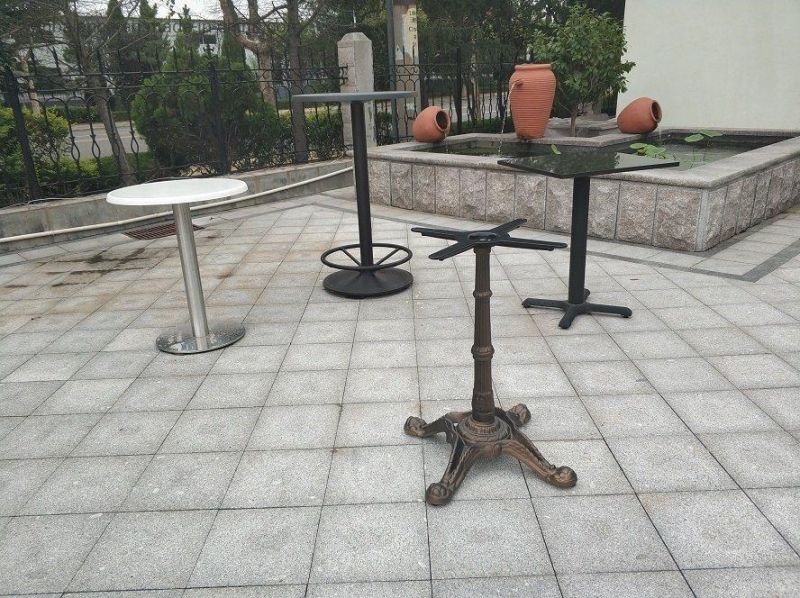 China Factory Restaurant Table Metal Leg Stainless Steel Outside Tables