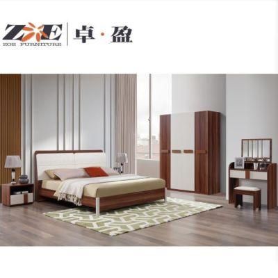 Modern Apartment Furniture Bedroom Furniture Set with Four Doors Wardrobe