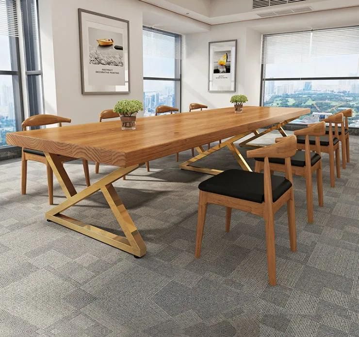 Modern Solid Wood Table for Meeting Room