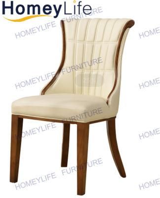 Simple Style Home Furniture Wooden Dining Chair with PU Cushion