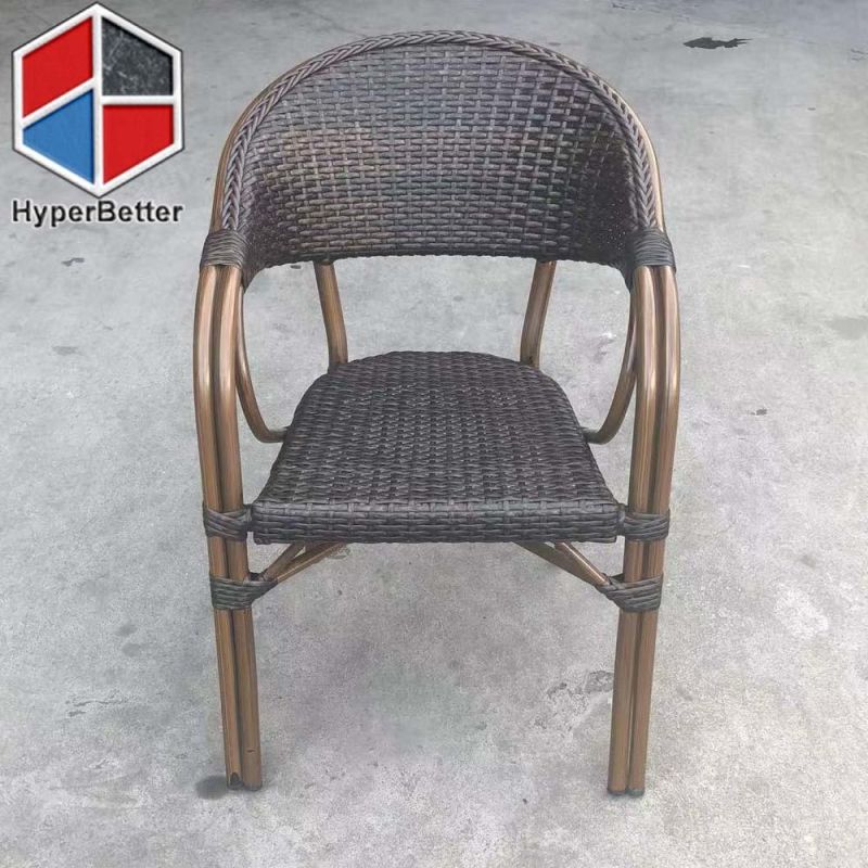 Aluminum Frame Rattan Bar Stools