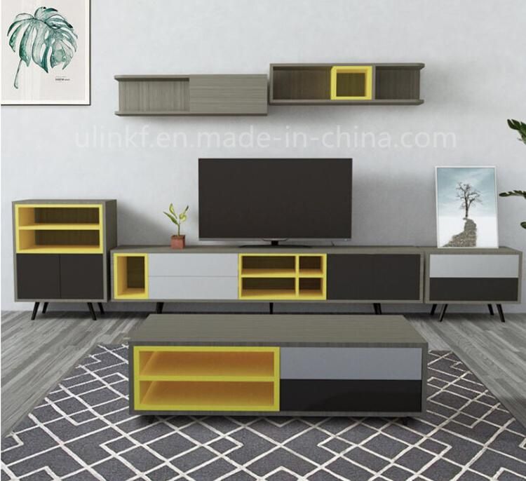 2021 Hot Selling Wooden Modern Home Living Room Furniture TV Stand Wooden Coffee Table (HX-6063)