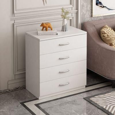 Simple 4-Drawer Dresser Easy to Assemble Chest of Drawers for Bedroom Living Room Black