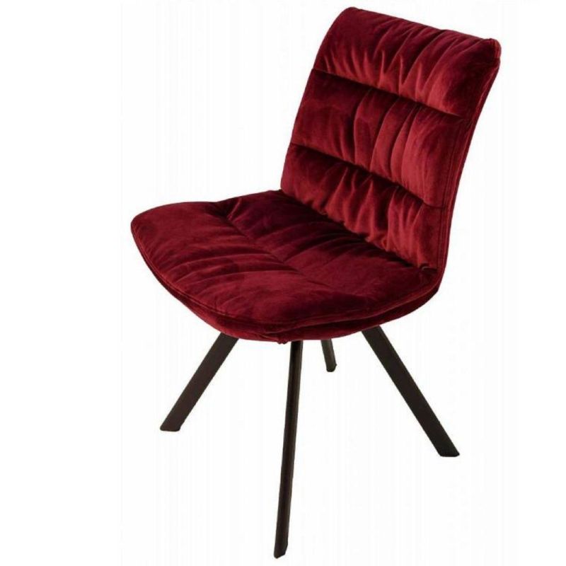 Modern Iron Frame Designer Fabric Dining Chair for Restaurants Can Be Customized Dining Chair