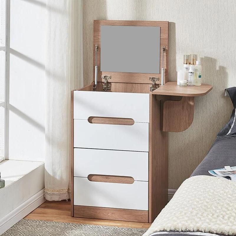 Nordic Net Red Dressing Table Bedroom Modern Minimalist Small Apartment Clamshell Small Dressing Table Mini Storage Cabinet 0014