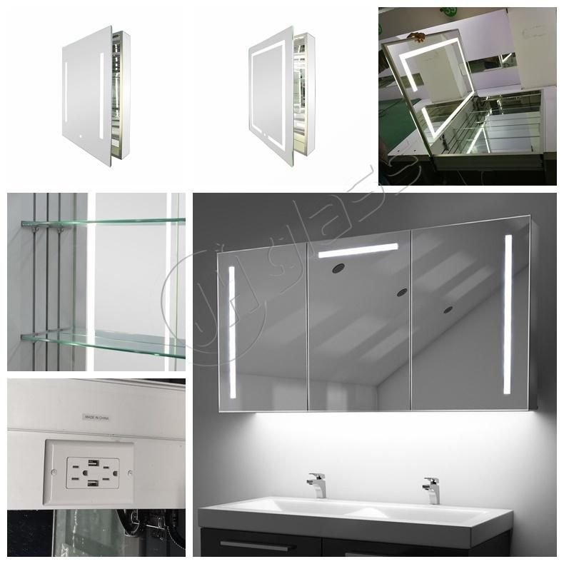 Hotel Decorative Wall Mounted Touch Sensor Frameless Lighted Backlit LED Bathroom Mirror