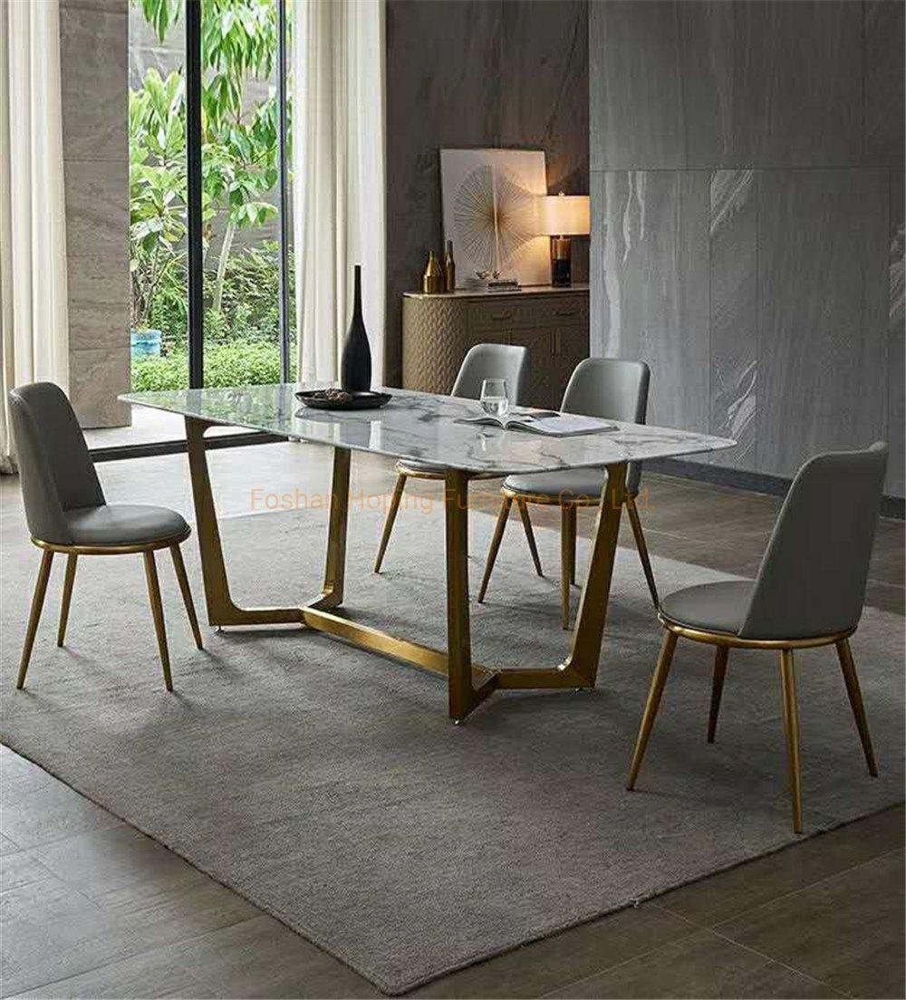 Large Dining Room Dining Table with White Wood Top and Modern Unique Black Iron Metal Steel Legs