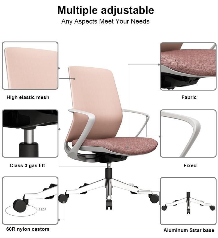 Modern Computer Executive Conference Ergonomic Beauty Home Swivel Visitor Study Game Revolving Reception Cheap Leather High Back Mesh Office Chair