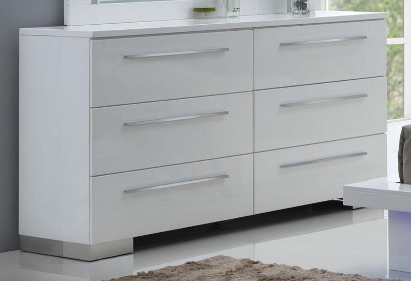 Nova Complete White Gloss Lacquer Furniture Modern Design Bedroom Set