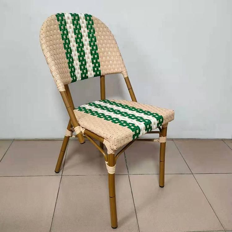 High Quality Modern PE Rattan Aluminum Restaurant Outdoor Furniture Chair