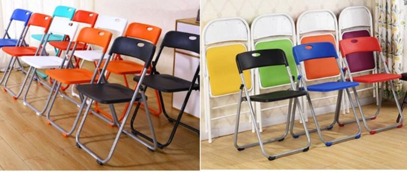 Metal Powder Coating Furniture Office Plastic Training Folding Chair