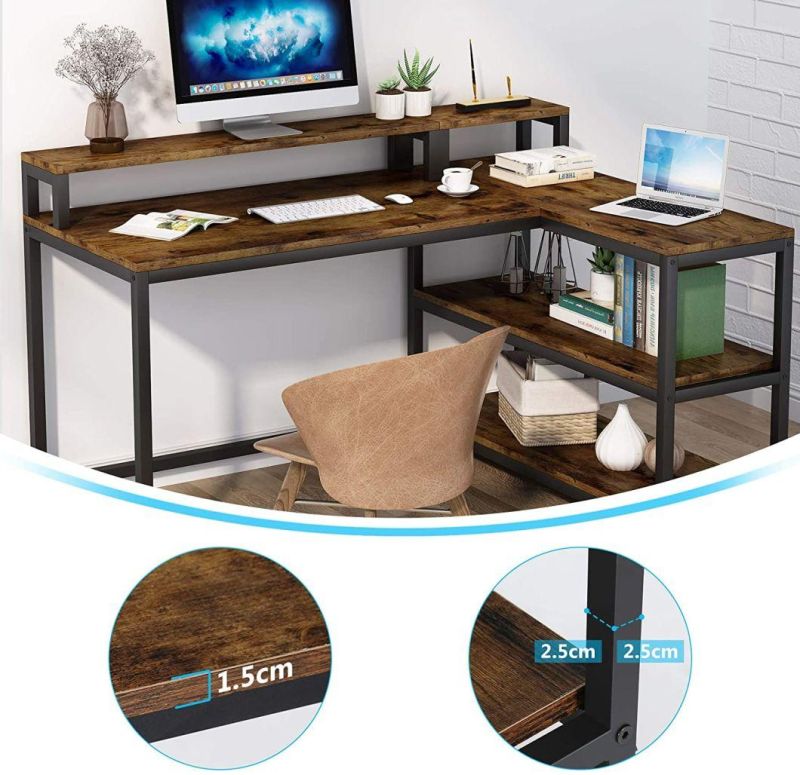 Modern Computer Desk Home Simple Economical Office Desk with Shelf