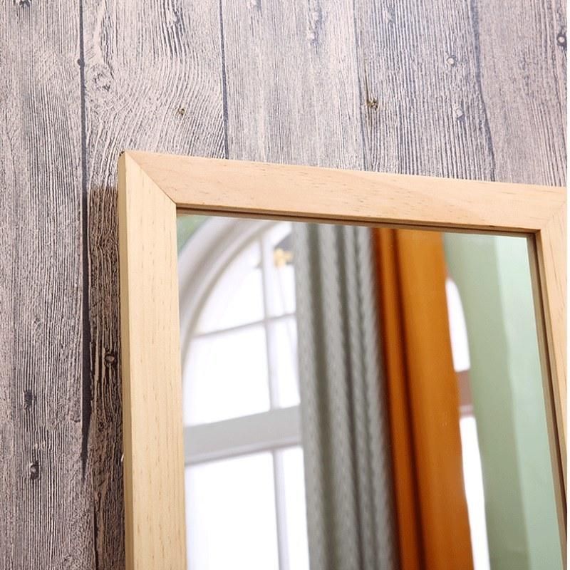 HD Wooden Hanging Mirror Bathroom Mirror Modern Minimalist Dressing Mirror Floor Dressing Mirror Full-Length Mirror