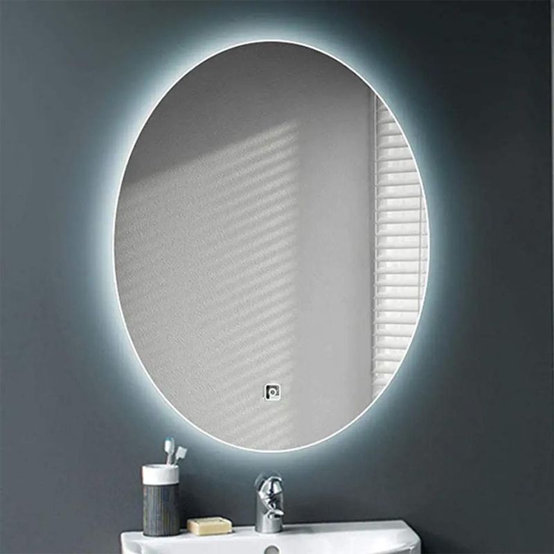 5mm Oval Wall Mounted Illuminated LED Backlit Bathroom Mirror Factory