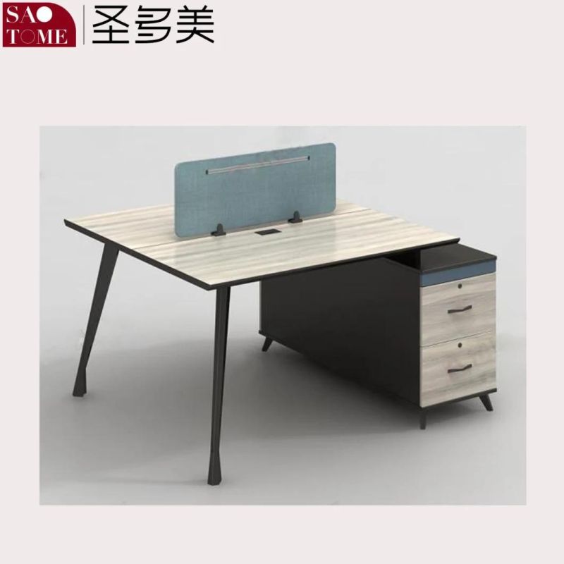 Office Furniture Two Seater Desk with Sideboard