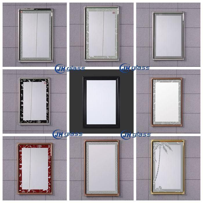Home Decoration Wall Mounted Stainless Steel Framed Bathroom Mirror