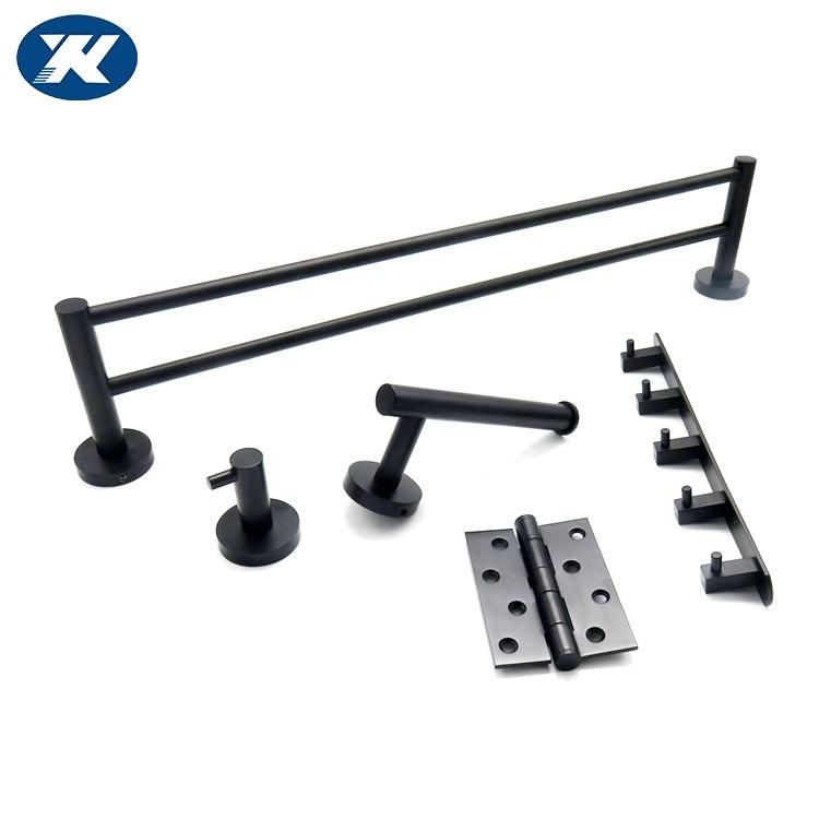 Wall Mount Matte Black Brushed Nickel Bathroom Accessory Single Towel Bar