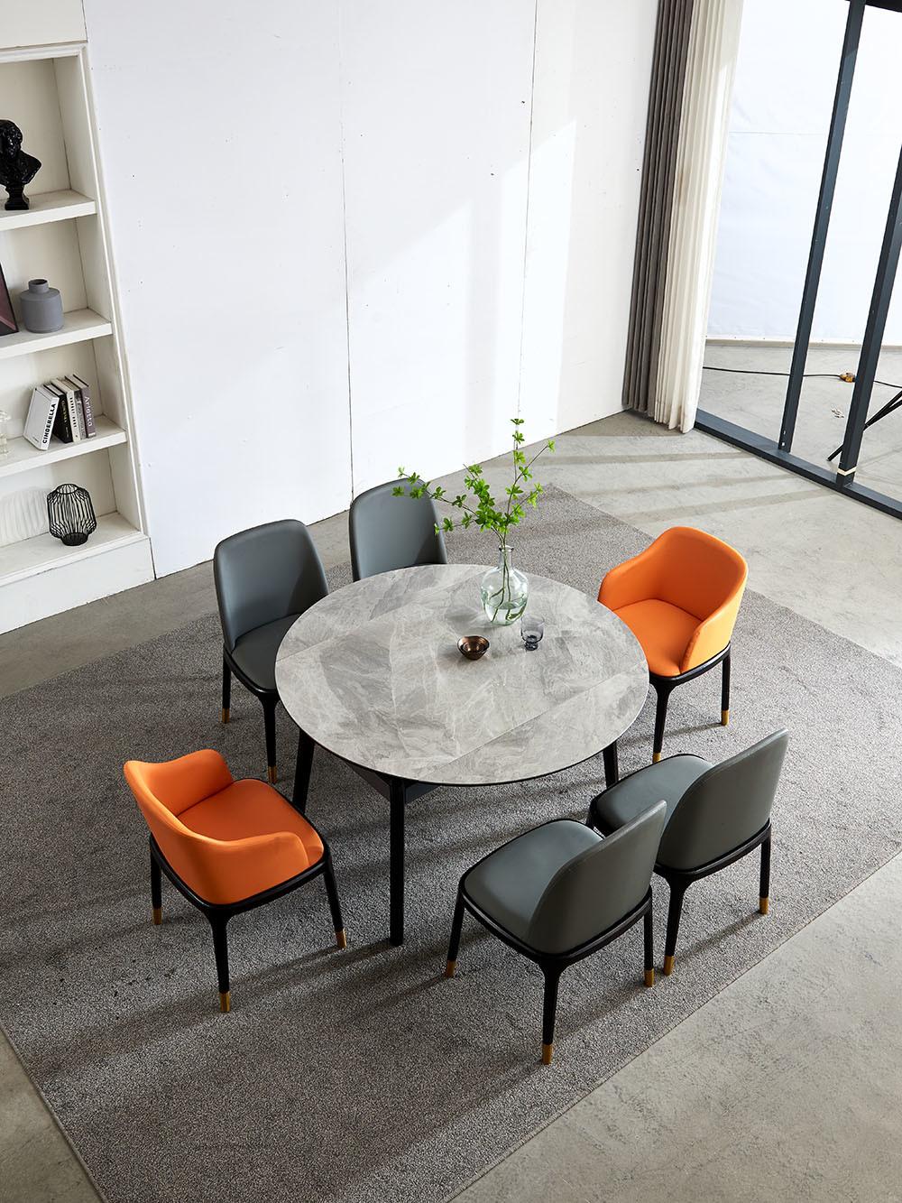 Apartment Furniture Hotel Restaurant Marble Rock Beam Dining Table