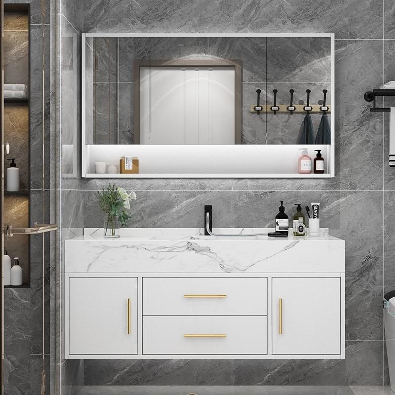 Modern European Style Floating Melamine Plywood Bathroom Vanity