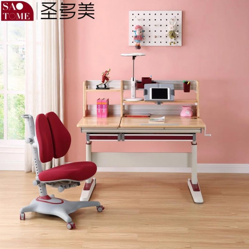 School Desk Family Kids Room Adjustable Rubberwood Kids Desk