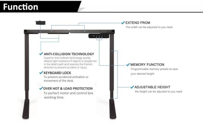 Cheap Price White, Black, Grey OEM New Sit Stand Desk with CE Certificate