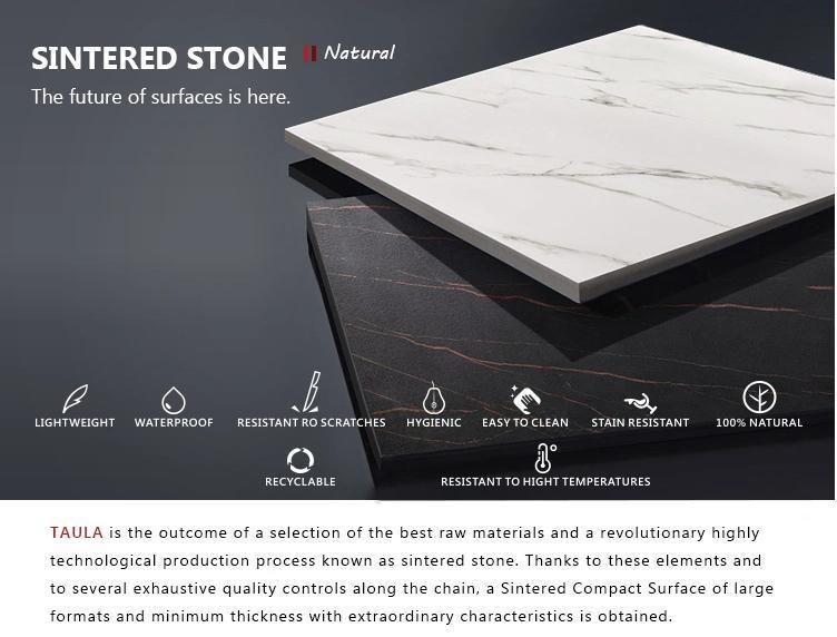 High Quality Carbon Steel Grey Marble Rock Plate Dining Table